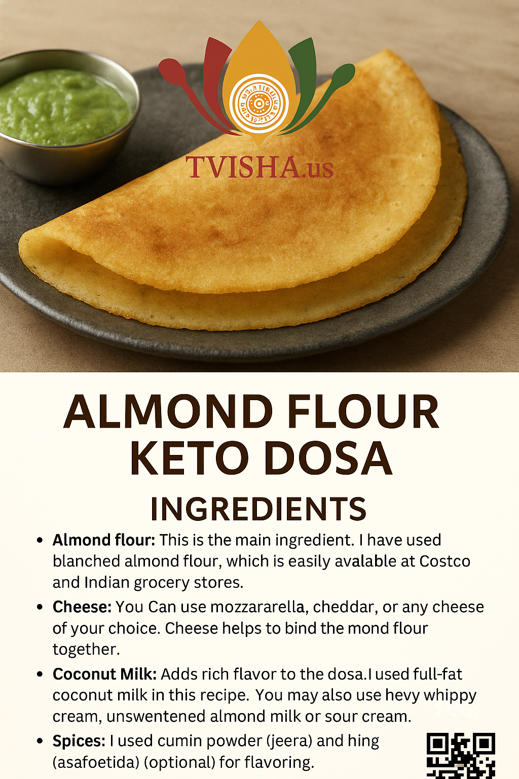 Almond Flour Keto Dosa